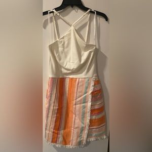 Hutch Orange Pink & White Striped Summer Dress